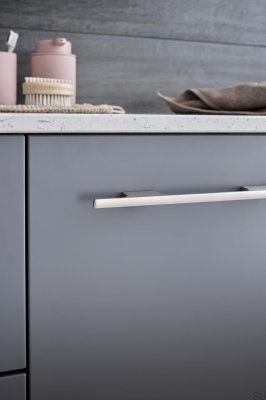 Tau 160 längsgående möbelhandtag, aluminium, silver