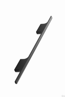 Längsgående möbelhandtag Tau 160 Aluminium Matt Svart Borstad