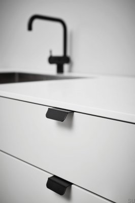 Accent 32-kant möbelhandtag, aluminium, mattsvart, borstat