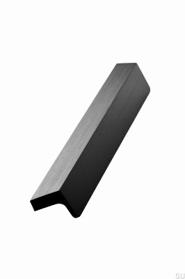 Kuvert 160 avlångt möbelhandtag, Aluminium, Mattsvart, Borstad