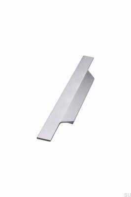 Coda 196 Aluminium Silver Borstad Kant Möbelhandtag