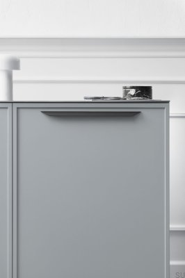 Streamline 256 avlångt möbelhandtag, aluminium, mattsvart