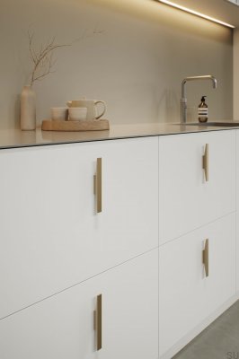 Avlångt möbelhandtag Facet 32 Aluminium Guld Matt