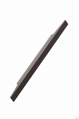 Avlångt möbelhandtag Facett 96 Aluminium Brun Matt