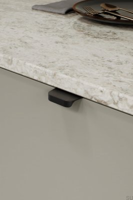 Kant möbelhandtag Comet 32 Aluminium Matt Svart