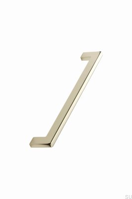 Avlångt möbelhandtag Platt 192 Metall Guld Polerad