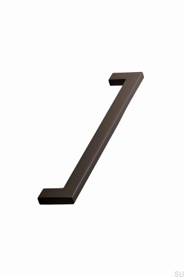 Avlångt möbelhandtag Flat 192 Metall Mörkbrun