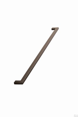 Avlångt möbelhandtag Flat 448 Metall Mörkbrun