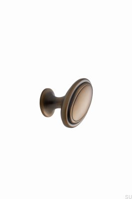 Oval 60 metall antik guld möbelknopp