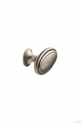 Oval 60 metall antik guld möbelknopp