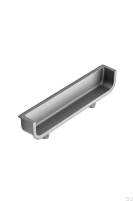 Infällt möbelhandtag Baksida 64 Metall Silver Sandblästrad