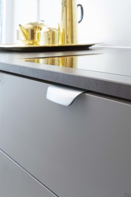 Wow 160 Metal Silver Chrome Edge Möbelhandtag