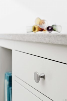 Möbelknopp Classic 34 Metall Silver
