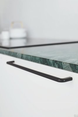 Kompakt 320 avlångt möbelhandtag, metall, mattsvart