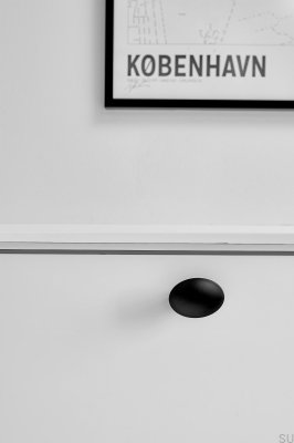 Dome W/O-Ring möbelknopp 49,8 Metall, Mattsvart