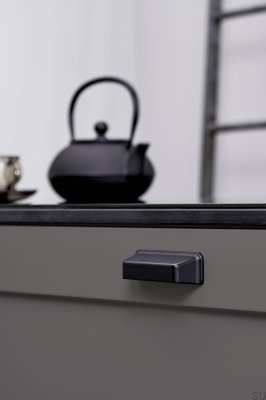 Equester Cup 64 Metal Matt Black Shell Möbelhandtag