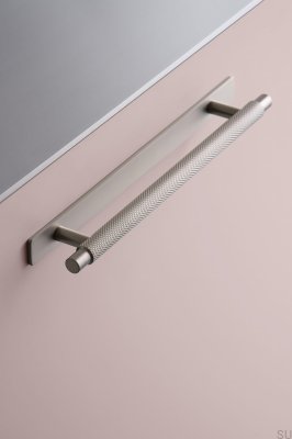 Manor Back 128 metall silver långsträckt möbelhandtag