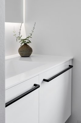 Mango 544 avlångt möbelhandtag Aluminium Svart Matt