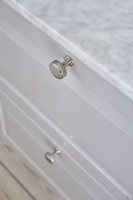 Möbelknopp Villa Round 30 Metall Silver Nickelpläterad
