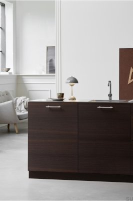 Villa 128 Metall avlångt möbelhandtag Silver Nickelpläterad