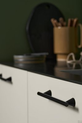 Delta 160 avlångt möbelhandtag, metall, mattsvart