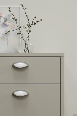 Luna 64 metall silver långsträckt möbelhandtag