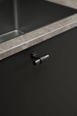 T-Bar Bond 50 Metall Möbelknopp Mattsvart/Gun-Metal