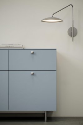 Flow 16 metall silver möbelknopp