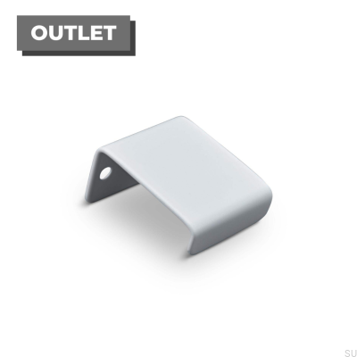 Moie 30 kant möbelhandtag, metall, matt vit
