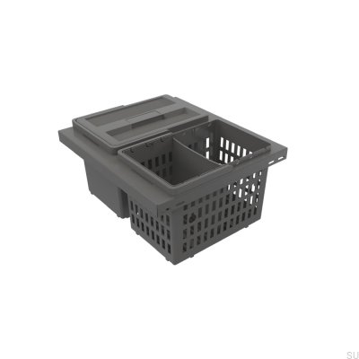 Cube Basic Low Eco 400 återvinningsbehållare, mörkgrå