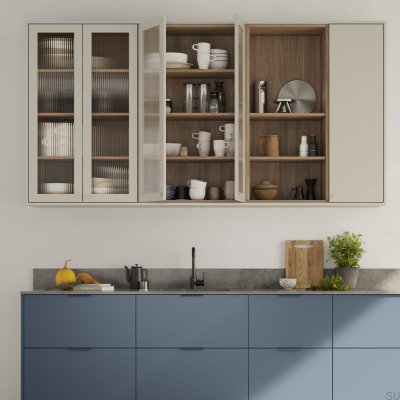 Kant möbelhandtag Side 160 Aluminium Storm Blue
