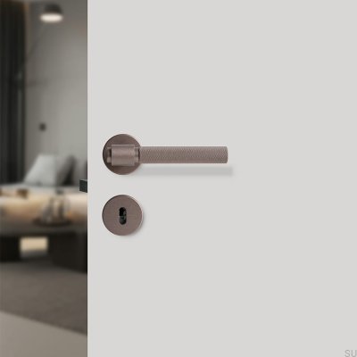  Helix 200 metalldörrhandtag, mörkbrun