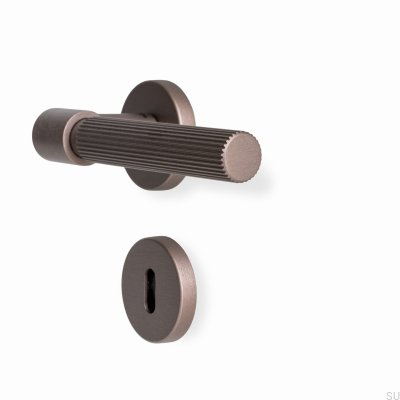 Helix Stripe 200 dörrhandtag, metall, mörkbrun, skandinavisk standard