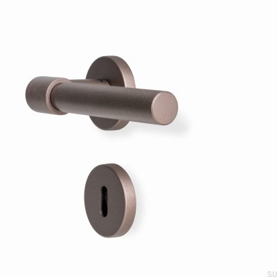 Helix Plain 200 dörrhandtag, metall, mörkbrun, skandinavisk standard