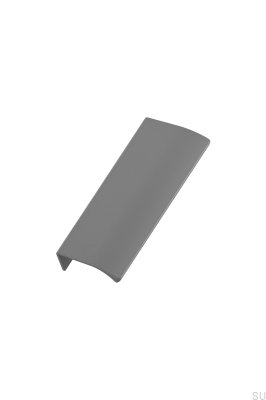 Edge Straight 100 aluminiumgrå möbelhandtag