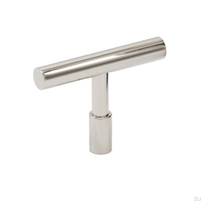 T-Bar Spira möbelknopp, polerad nickel