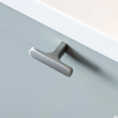 T-Bar Ethel möbelknopp i borstat silver