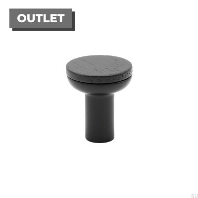 Möbelknopp Bis Black med Black Wood