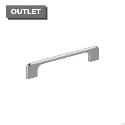 Avlångt möbelhandtag Doppia 128/160 Silver aluminium