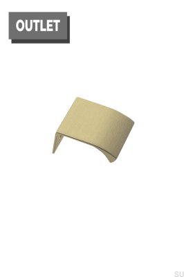 Edge Straight 40 Möbelhandtag i borstad guldkant i aluminium