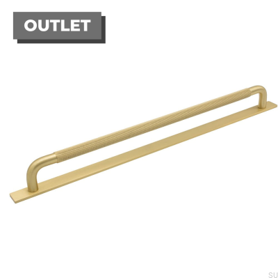 Avlångt möbelhandtag med en Helix 320 bricka Golden
