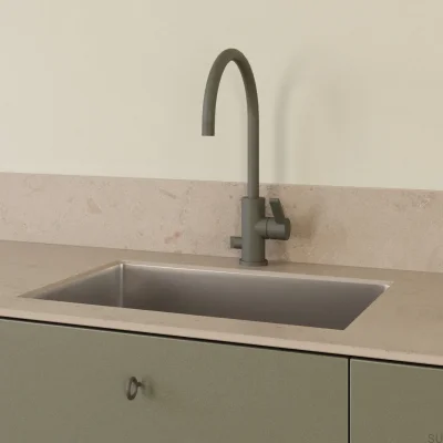 Köksblandare med ventil för diskmaskin ARM184 Askgrön mässing