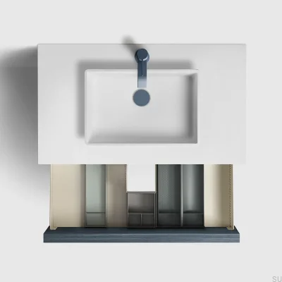 Universal Pop-up tvättställsplugg 74400 Deep Blue Brass