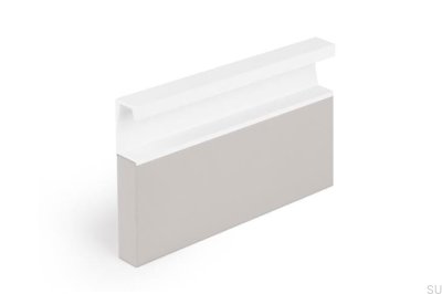 Infällt möbelhandtag Six 447 Aluminium Matt Vit