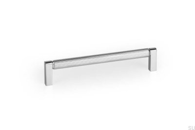 Brooklyn 160 avlångt möbelhandtag Aluminium Polerad Nickel