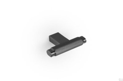 T-Bar Brooklyn 55 Aluminium Svart Titan Möbelknopp