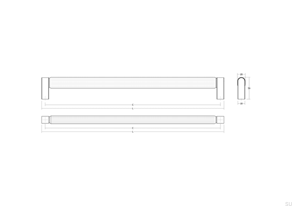 06781056L619--Uchwyt-meblowy-podłużny-jednostronny-Brooklyn-Big-1056-Aluminiowy-Brązowy-Szczotkowany-Viefe-Skandynawskie-Uchwyty_3