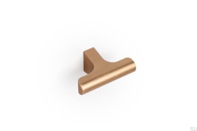 T-Bar Hinoki 60 Aluminium möbelknopp Borstad guld Cava