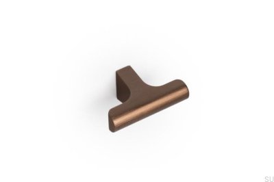 T-Bar Hinoki 60 Aluminium möbelknopp Brun Borstad