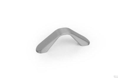Långt möbelhandtag Dropp 64 Aluminium Nickelpläterad Borstad